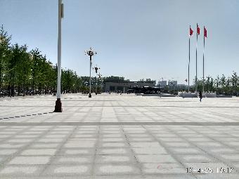 礼仪广场喷泉及国旗台施工